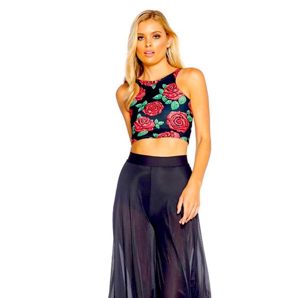 Sew Rosy Reversible Crop Top